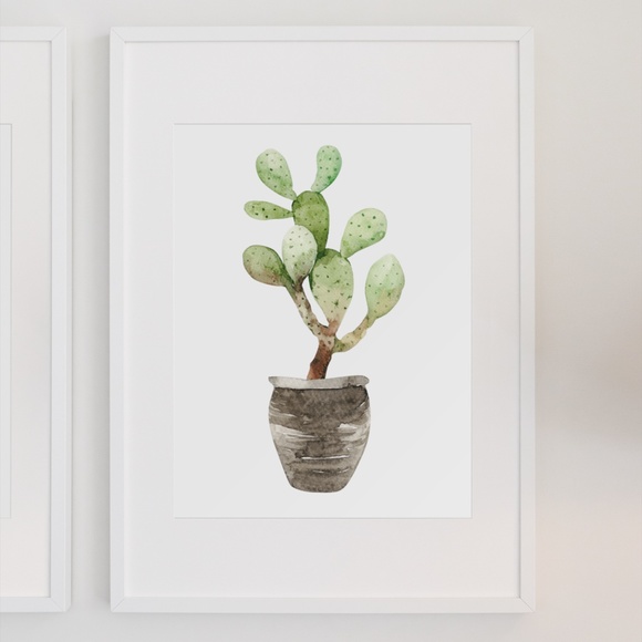 Wall Art Watercolor Cactus Plant Illustration Print Poster Unframed - Picture 9 of 9